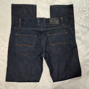 FreeWorld Night Train Jeans Mens 30 Regular Straight Darkwash Blue 100% Cotton
